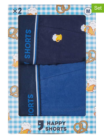 Happy Shorts 2er-Set: Boxershorts "Oktoberfest" in Blau