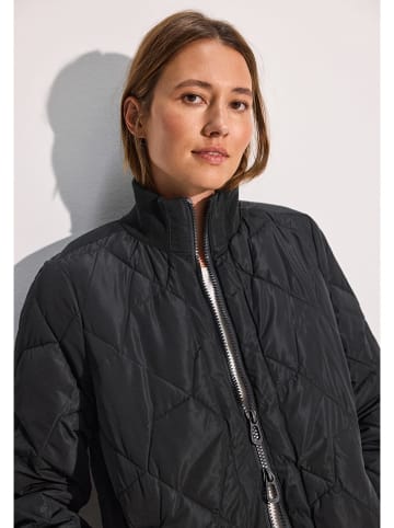 Cecil Doorgestikte mantel zwart