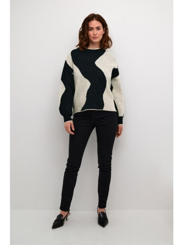 Kaffe Pullover in Schwarz/ Hellgrau