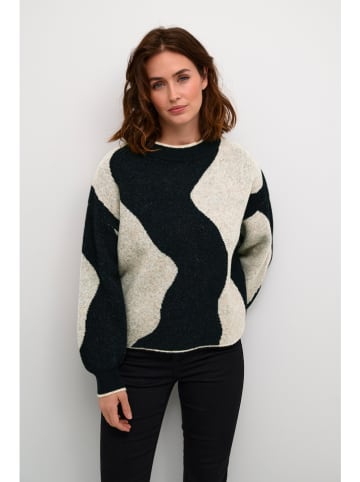 Kaffe Pullover in Schwarz/ Hellgrau