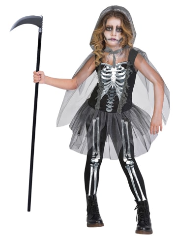 amscan 3-częściowy kostium "Skeleton Reaper" w kolorze czarno-białym