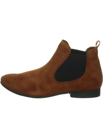 Think! Leder-Chelsea-Boots in Hellbraun