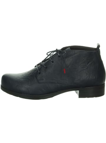 Think! Leder-Ankle-Boots in Dunkelblau