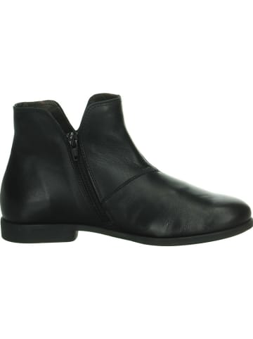 Think! Leder-Ankle-Boots in Schwarz