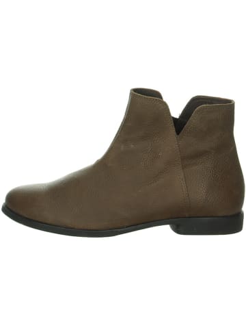 Think! Leder-Ankle-Boots in Braun