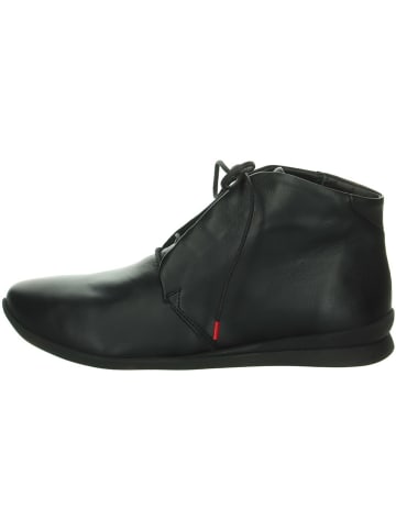 Think! Leder-Ankle-Boots in Schwarz