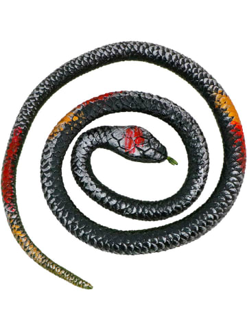 CHAKS Deko-Schlange in Schwarz/ Rot/ Gelb - (L)77 cm