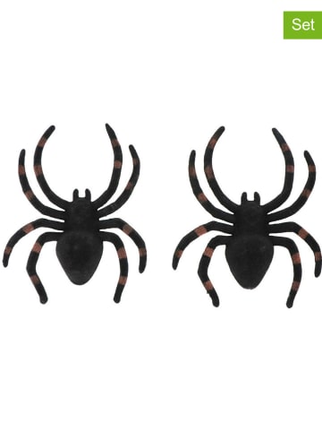 CHAKS 2er-Set: Spinnen in Schwarz/ Braun - (B)13 x (H)2 cm