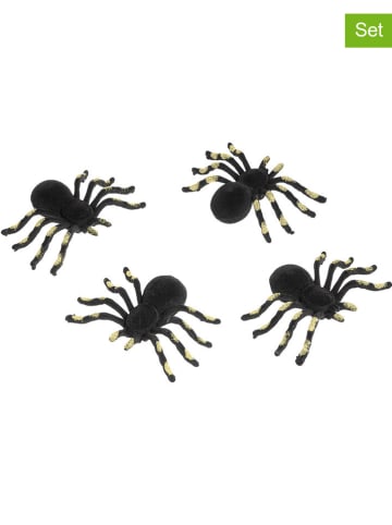 CHAKS 4-delige set: spinnen zwart - (B)10 x (H)2,7 cm