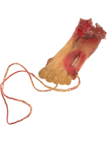 CHAKS Dekoanhänger "Blooded Foot" Creme/ Rot - (L)15 cm