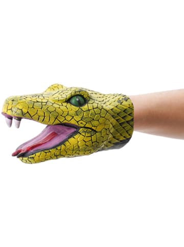 CHAKS Pacynka ręczna "Snake" w kolorze zielonym - dł. 17 cm