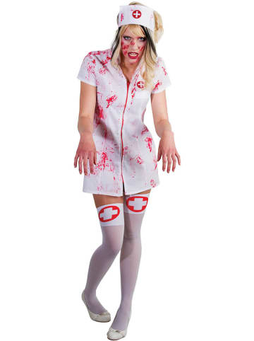 Carnival Party 2-częściowy kostium "Bloody Nurse" w kolorze czerwono-białym