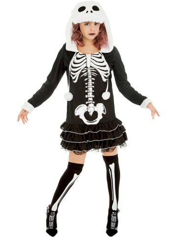 Carnival Party 2-delig kostuum "Skeleton" zwart/wit
