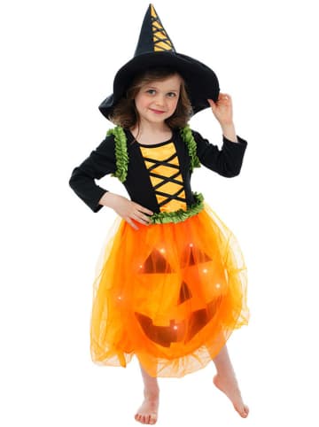 CHAKS 2tlg. Kostüm "Pumpkin witch" in Schwarz/ Orange