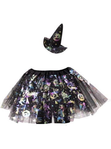 Party x People 2tlg. Halloween-Set "Metallicprint" in Bunt/ Schwarz