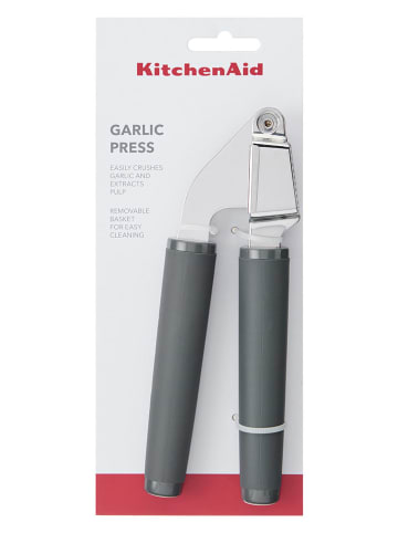 KitchenAid Knoblauchpresse in Silber/ Grau - (L)18,8 cm