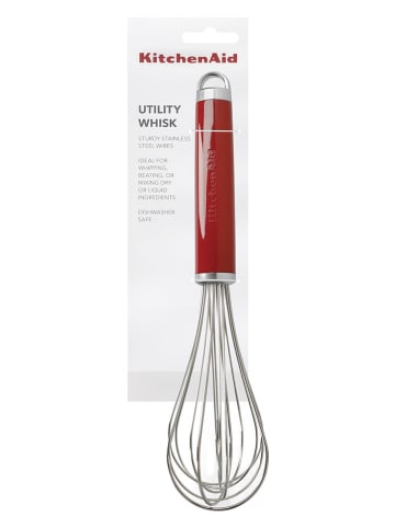 KitchenAid Schneebesen in Silber/ Rot - (L)27 cm