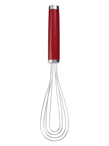 KitchenAid Flachschneebesen "Classic" in Silber/ Rot - (L)29 cm