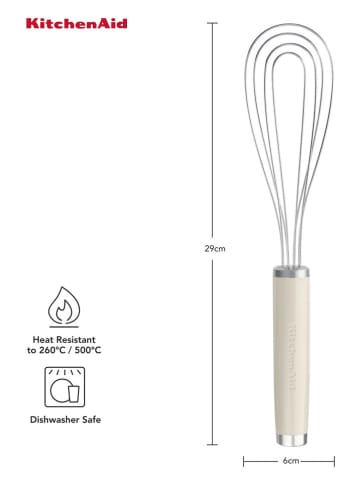 KitchenAid Flachschneebesen "Classic" in Silber/ Creme - (L)29 cm