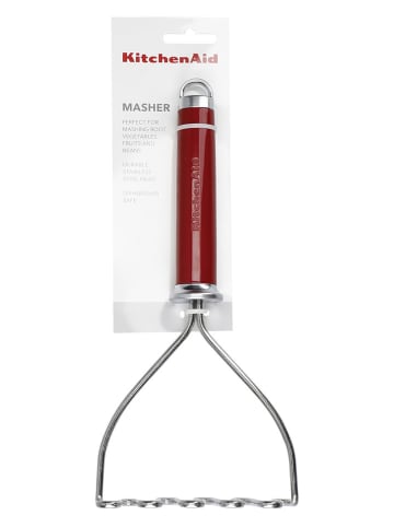 KitchenAid Kartoffelstampfer in Silber/ Rot - (L)27 cm