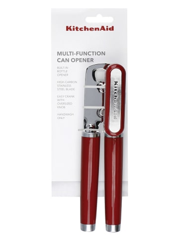 KitchenAid Flaschenöffner in Silber/ Rot - (L)20,3 cm