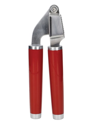 KitchenAid Knoblauchpresse in Silber/ Rot - (L)19 cm