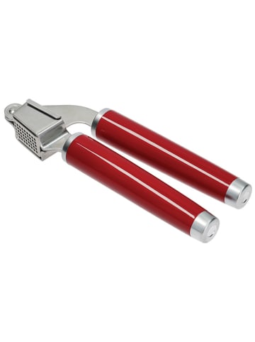 KitchenAid Knoblauchpresse in Silber/ Rot - (L)19 cm