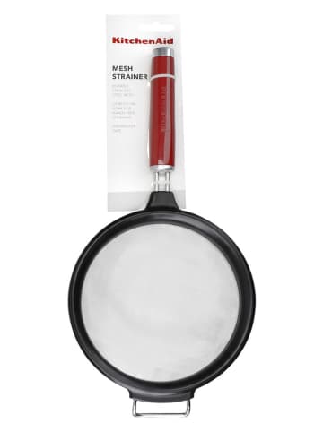KitchenAid Sieb in Schwarz/ Rot - Ø 17,5 cm