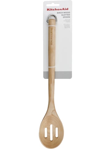KitchenAid Schlitzlöffel in Natur - (L)32 cm