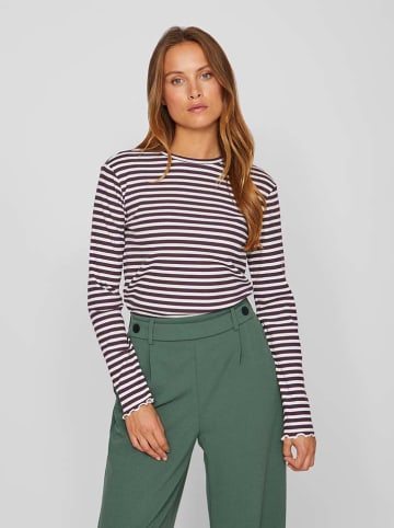Vila Longsleeve pruimkleurig/wit