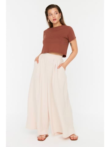 trendyol Marlenehose in Creme