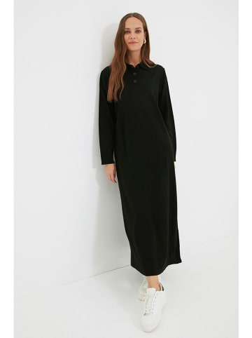 trendyol Sukienka dzianinowa w kolorze czarnym