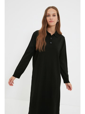 trendyol Sukienka dzianinowa w kolorze czarnym