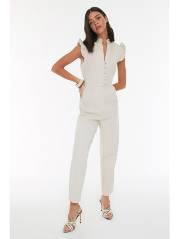 trendyol Jumpsuit in Creme