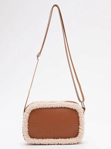 Shaka Umhängetasche in Cognac/ Creme - (B)21 x (H)15 x (T)7 cm