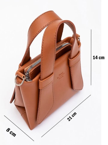 Shaka Henkeltasche in Camel - (B)21 x (H)14 x (T)8 cm