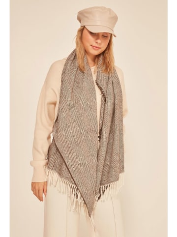 Shaka Schal in Braun/ Creme - (L)180 x (B)65 cm