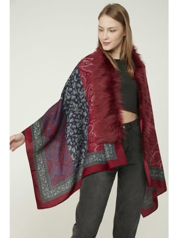 Shaka Poncho in Bordeaux/ Dunkelblau