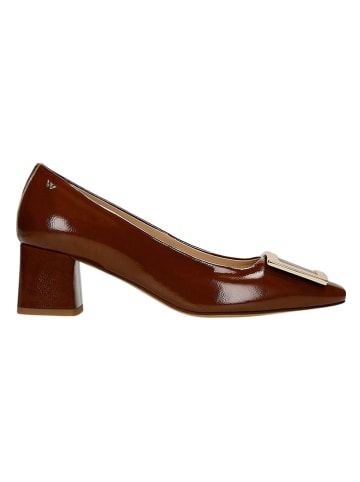 Wojas Leder-Pumps in Braun
