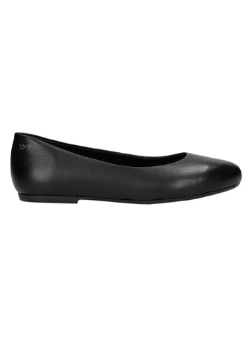Wojas Leder-Ballerinas in Schwarz