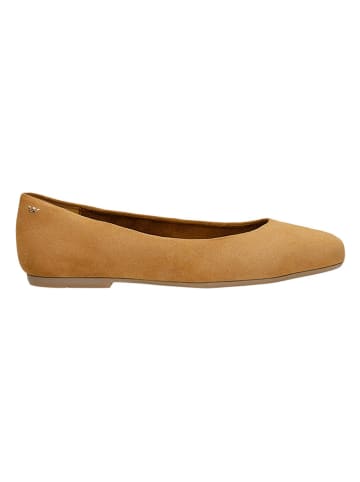 Wojas Leder-Ballerinas in Hellbraun