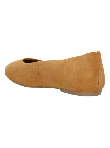 Wojas Leder-Ballerinas in Hellbraun