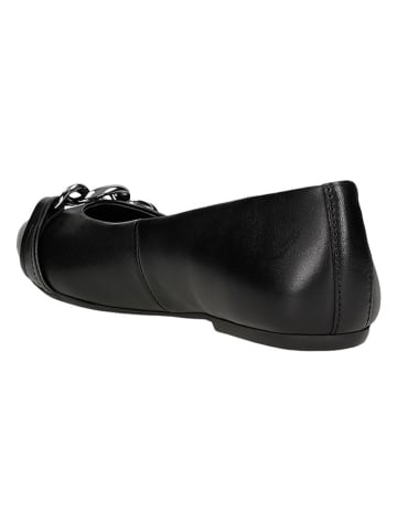 Wojas Leder-Ballerinas in Schwarz