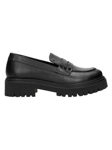 Wojas Leder-Mokassins in Schwarz