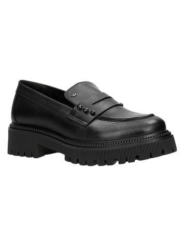 Wojas Leren mocassins zwart