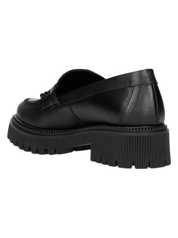 Wojas Leder-Mokassins in Schwarz