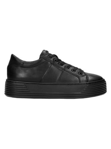 Wojas Leder-Sneakers in Schwarz