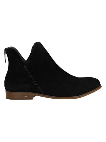 Wojas Leder-Ankle-Boots in Schwarz