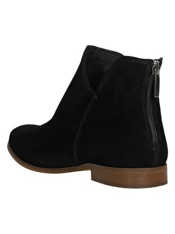Wojas Leren enkelboots zwart
