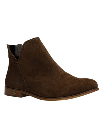 Wojas Leder-Ankle-Boots in Braun